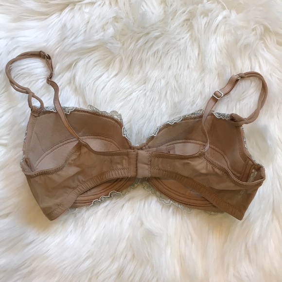 Tan Embellished Padded Bra 36B - Picture 4 of 6